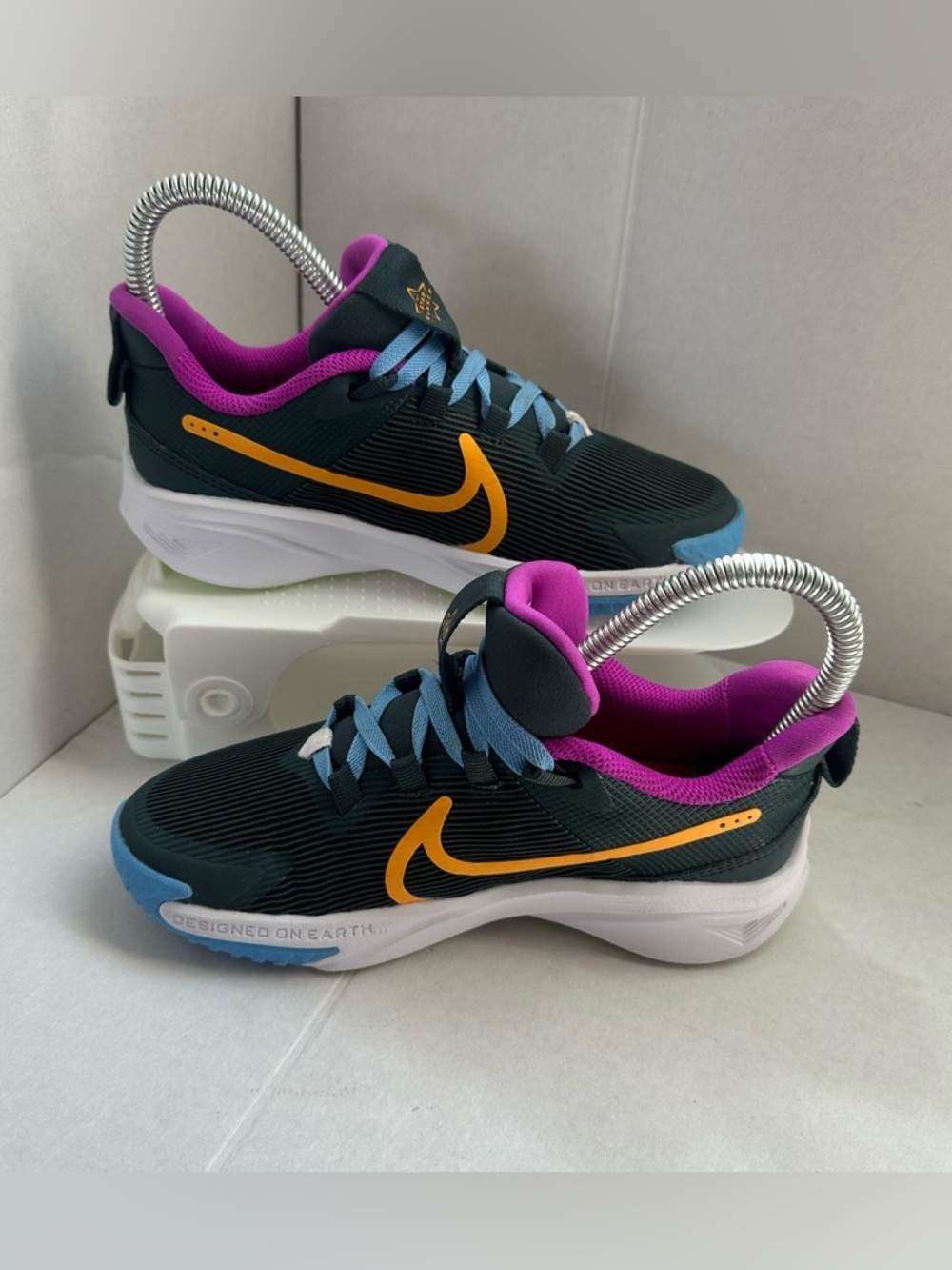 Nike Star Runner 4 Little Kids Shoes Deep Jungle Multi Color Size 1Y DX7614-300